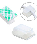 Adhesive Cable Clips 100 Pack Go To Cable Management Self Adhesive Wire Clips Cord Holders Small White for cable organization