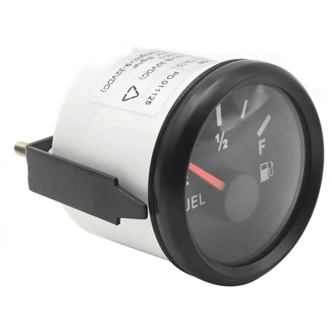 52mm Boat Fuel Level Gauge 9 To 32V DC Marine Gas Tank Meter With 73-10 Ohm Sensor, Clear Night Light Display, side view