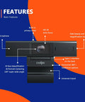 Desk Mate Hybrid HDR Webcam And Document Camera For Live Streams And Demos Multi Angle AutoFocus And Tracking 2K features chart