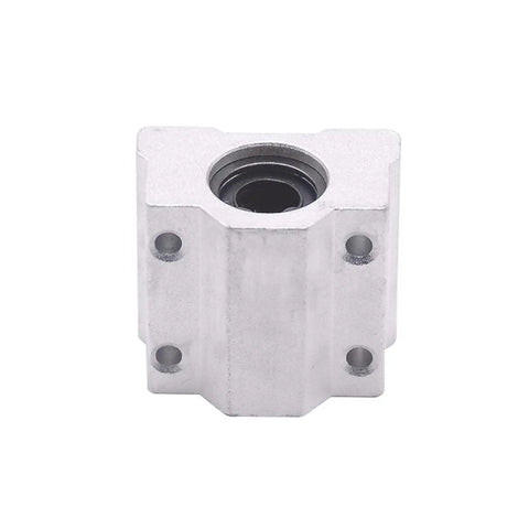 4 Pack Linear Bearings SCS12UU SCS16UU 12 16mm Length For CNC Parts And 3D Printer Components, aluminum housing front view