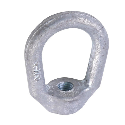Built Tough Heavy Duty Galvanized Steel Eye Nut With Half Inch UNC Thread Bail Type Ring Lifting Fastener Marine Grade