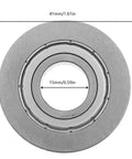 V Groove Track Roller Guide Sealed Ball Bearing 202-41ZZ 41mm heat treated steel roller with 15mm inner diameter for automation tasks