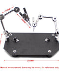 Universal Welding Fixture With Third Hand Soldering Station Jewelry Clamp And Double Head Weld Jig Rebound Tweezers Heatproof Expansion Board 360 Degree Rotating Port Detachable Heavy Base Grooved Chuck For Stable Clamping, side view.