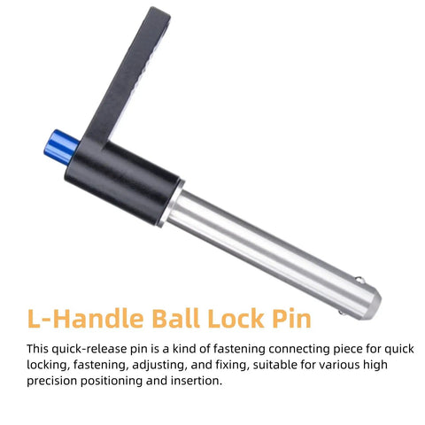 Top Shelf Stainless Steel Quick Release Ball Lock Pins With Knockout L Handle Grip For Instant Swap No Drama Fixing And Smooth Action High Precision Industrial Mounting Configuration