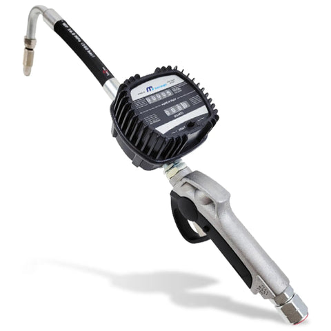 Pneumatic Oil Gun With Control Valve Half Inch Npt Inlet Mechanical Meter Registers In Quarts And Gallons For Oil Antifreeze Transmission Fluid