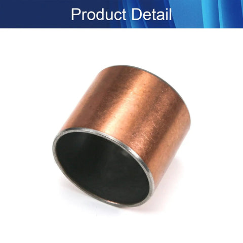 Premium Carbon Steel Sleeve Bearing 55mm Id X 60mm Od X 50mm Length Sintered Bronze Oilless Bushing showing bronze finish and interior bore.