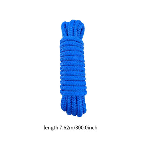 Blue nylon boat dock rope for quick mooring and replacement, double braided, 7.62m length, wear resistant, premium accessory.