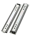 Built Tough Full Extension Side Mount Drawer Slides With Precision Ball Bearings, 68 Inch steel tracks for cabinetry use.