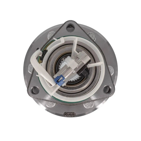 Top view of Cadillac SRX Front Wheel Hub Bearing Assembly 6 Lug ABS Direct Fit Replacement 30-Spline Ball Driver Or Passenger Side
