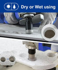 Diamond Core Drill Bit Kit For Porcelain Tile Ceramic Marble Brick Hole Saw Set Vacuum Brazed Cutter in use for dry wet drilling