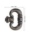 Vintage Zinc Alloy Single Hole Cabinet Pull Handles Set, Retro Style Drawer Hardware with size dimensions