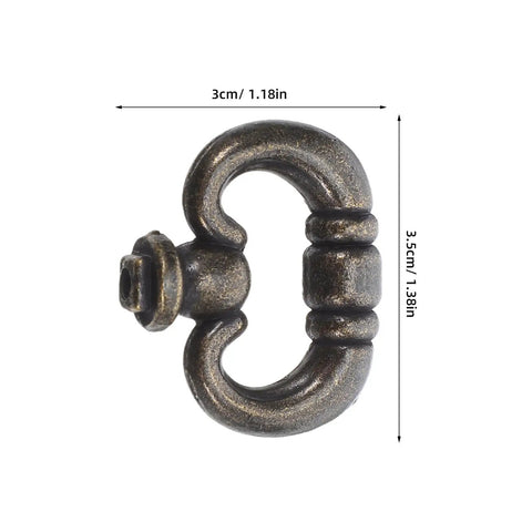 Vintage Zinc Alloy Single Hole Cabinet Pull Handles Set, Retro Style Drawer Hardware with size dimensions