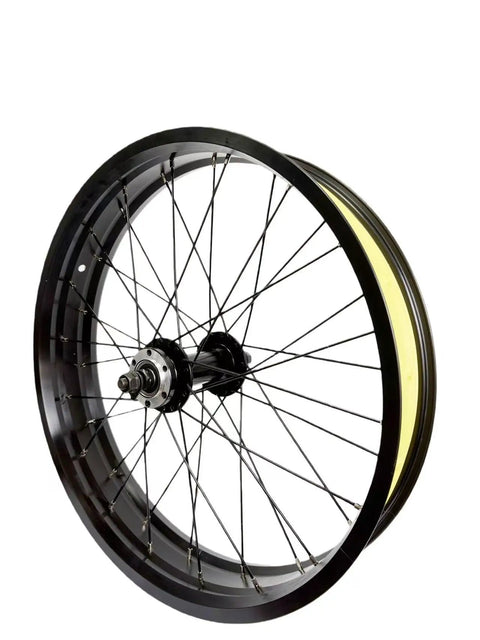 Fat Bike Front Wheel 20/26 X 4.0 With 36H Aluminum Rim, 135mm QR Disc Hub, Snow And Sand Ready, Lightweight, Trail Tough For EBikes And All Terrain.