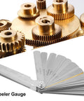 Dual Metric And Imperial Stainless Steel Feeler Gauge Ruler For Welding Gap And Slot Measurements, Pro Grade High Precision Tool