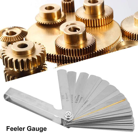 Dual Metric And Imperial Stainless Steel Feeler Gauge Ruler For Welding Gap And Slot Measurements, Pro Grade High Precision Tool