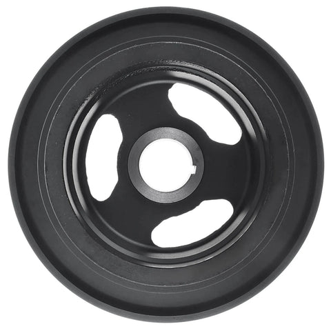 Engine Harmonic Balancer Crankshaft Pulley Drop-In For BMW Vehicles OEM-Grade Replacement Part Fits 2003-2011 DOHC L6 black front view