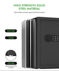 Small Home Safe Box Deluxe Digital Keypad Lock 1.7 Cu Ft Cabinet Safe showing solid steel construction