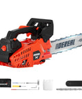 Gas Chainsaw With 12 Inch Guide Bar For Wood Cutting And Tree Felling Wide Power 2 Stroke Gas Powered Handheld Saw Set