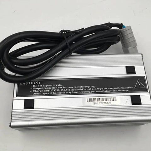 For QQE180-5CH49 Smart Charger 12V 15A For Semi Electric Stacker And Forklift Battery Charging Fully Tested with black cables.