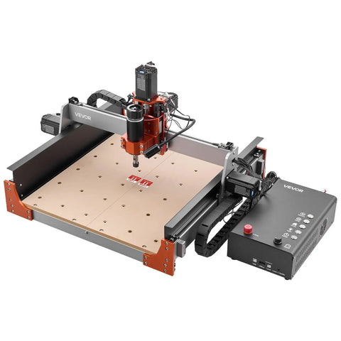 Slick Badass Desktop CNC Router Machine With 500W Spindle And Dual Linear Rails for wood and acrylic engraving, 400mm bed.