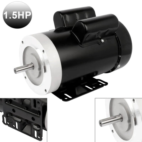 Beefed-Up 1.5HP Single Phase Electric Motor With 1750 RPM 56C Frame TEFC IP55 Dual Voltage 115/230V Motor with 5/8 Inch Shaft