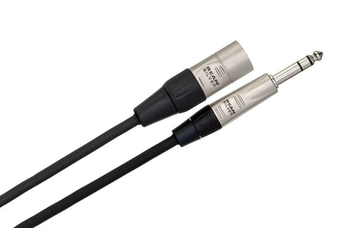 Pro Grade Balanced One Quarter Inch TRS to XLR3M Interconnect Cable With REAN Connectors, Five Foot Length, Road Ready for Stage Rig and Studio Gear, High Quality Audio Link, TRS and XLR plugs