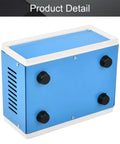 Heavy Duty Blue Metal Enclosure Box Built Tough For Diy Electronics Projects And Custom Circuit Housing With Zero Fuss Assembly And Scratch Resistant Finish, side view with knobs