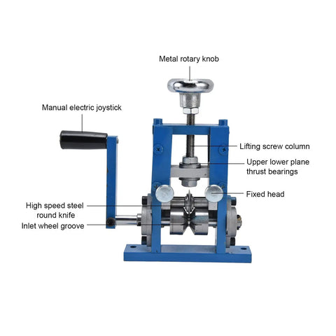 Dual Purpose Automatic Wire Stripper Machine For Copper Cable with metal rotary knob and manual electric joystick.
