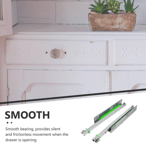 16 Inch Detachable Slow-Close Drawer Slides With Metal Rails, Heavy-Duty Cabinet Glides for kitchen and furniture replacement