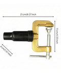 Dope Heavy Duty Grounding Clamp With Screw For Welders And Workshops Featuring Secure Insulated Handle, brass body, and rubber grip.