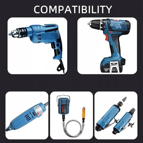 Various electric rotary tools and drills compatible with 10Pcs 30mm Aluminum Oxide Mounted Grinding Stones With Quarter Inch Shank
