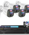 90ft Night Vision 5MP Outdoor Wired Security Camera System With DVR Recorder For Real Home Surveillance CCTV Cameras