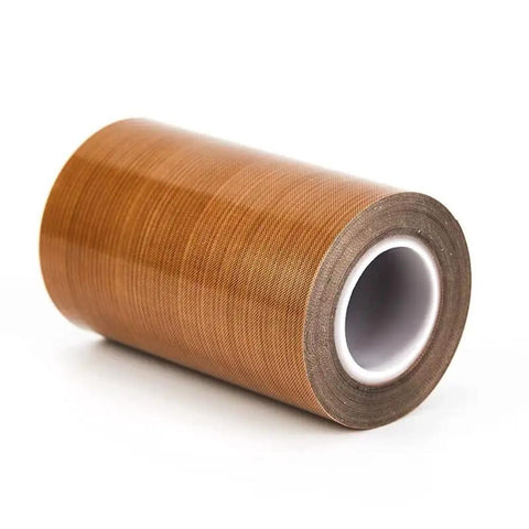 Heavy Duty Teflon Tape 6 Inch X 33 Feet PTFE Fiberglass Roll, shown in a roll format, ideal for drawer tracks and cabinet surfaces.