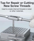 M12x1.0 Metric Tap And Die Set Right Hand HSS Tap And GCr15 Hex Die For Metal Thread Repair tool in use