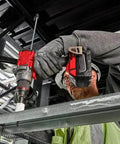 Badass 18V 1/2-Inch Compact Cordless Drill Driver Bit Socket Adapter Compatible With M18 Power System used on metal frame.