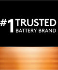 #1 Trusted Battery Brand logo on black background, signifying reliability for Reliable CR2025 Lithium Button Cells 3 Volt Coin Batteries 4 Pack.