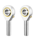 Beefy Rod End Bearing Heim Joint Two Pack With Three Eighths Inch Bore And Right Hand Thread Pre Lubricated Three Eighths Twenty Four Thread Forged Steel Body Delivers Ten Kilonewtons Static Load And 9 Degree Angular Misalignment, pair