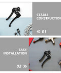 Universal Wheelchair Brake Lever Replacement Kit Heavy Duty Iron And Plastic Build Easy Install Hand Brakes For Wheelchairs Sturdy Secure Locking Parking Brakes Fits 2.2cm Opening 4 Pack, black lever set