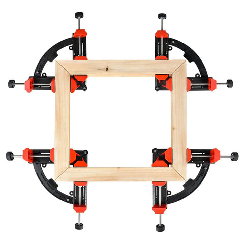 Pro Level Adjustable Corner Clamps For Woodworking Projects, Multi Angle Right Angle Grip Set With Steady Hold For Bookshelves Cabinets And Framing, Slick Black Build That Makes Your Diy Jobs No Sweat