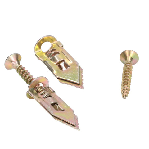 40 Pack Self Drilling Drywall Anchors With Screws Kit Carbon Steel Expansion Anchors Toggle Bolts close-up on white background