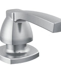 Stryke Soap Or Lotion Dispenser In Lumicoat Arctic Stainless For Stryke Kitchen Collection Large 13 Oz Bottle Refillable From Above The Deck