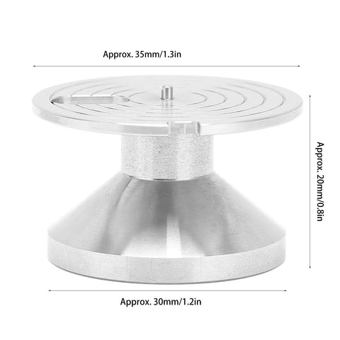 Stainless Steel Watch Movement Holder Base For Precision Modding And Repair, showing dimensions for watchmakers and hobbyists