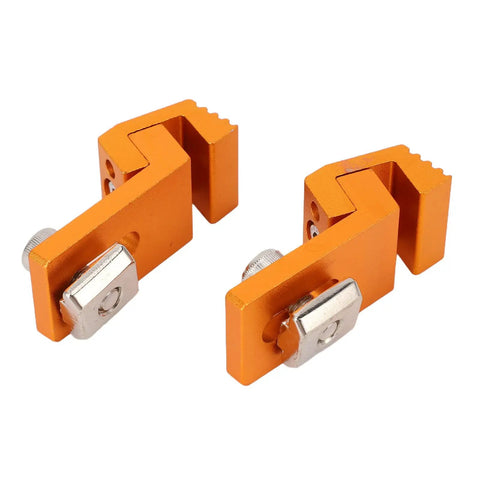 Super Cool Aramox Low Profile Side Clamps 2pack Aluminum Tiger Claw Vise Grips For 3018 Pro Ultra CNC Router Machines at an angle.