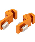 Premium Aluminum Tiger Claw Clamps For 3018 Pro CNC Machine, orange aluminum grips for T track workbench, serrated design.