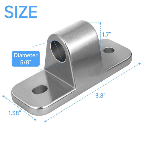 Size dimensions of Heavy-Duty 304 Stainless Steel Gate Hinges Kit With Screws and Plugs For Farm Fence Barn Doors Livestock Gates.