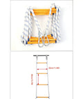 16 Foot Emergency Fire Escape Rope Ladder For Two Story Homes coiled with wooden rungs and metal hooks for safety evacuation.