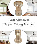 Sloped Ceiling Fan Adapter for 0 to 45 Degree Ceilings, Black Mounting Bracket Kit for Vaulted Ceilings, Easy Install