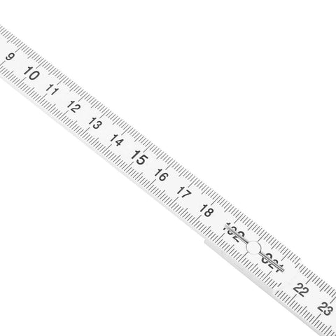 Heavy Duty Folding Carpenter Ruler Pair Offering Two Meter Straight Shooting Layout Measurements Lightweight Compact Abs Measure Stick for Woodworkers Demanding Dead Accurate Results No Sweat, showing clear metric scale.
