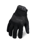 Stealth Black Operator Pro Glove With Neoprene Knuckle Protection, Secure Hook And Loop Fit, Sweat Wipe Terry Thumb, Abrasion Resistant Palms For Tactical Duty, Size Large