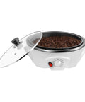 Electric Coffee Bean Roaster Machine With 1.1 Lb Capacity, Clear Cover And Stir Bar, Adjustable Temperature For Roasting Coffee Beans